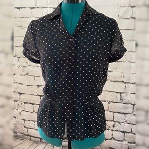 The Limited - Silk sheer silk peplum blouse